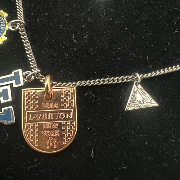 Auth Louis Vuitton 1854 Malletier New York Men Necklace - Picture 5 of 8